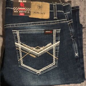 Ariat Blue Relaxed Jeans with Distinctive Chevron Stitching